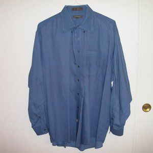 Men's blue shirt plus size (#EV904)